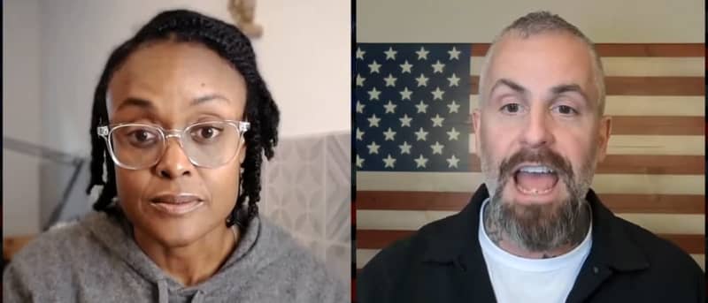 Ex-policía J6 Fanone confronta a partidario de MAGA en audiencia