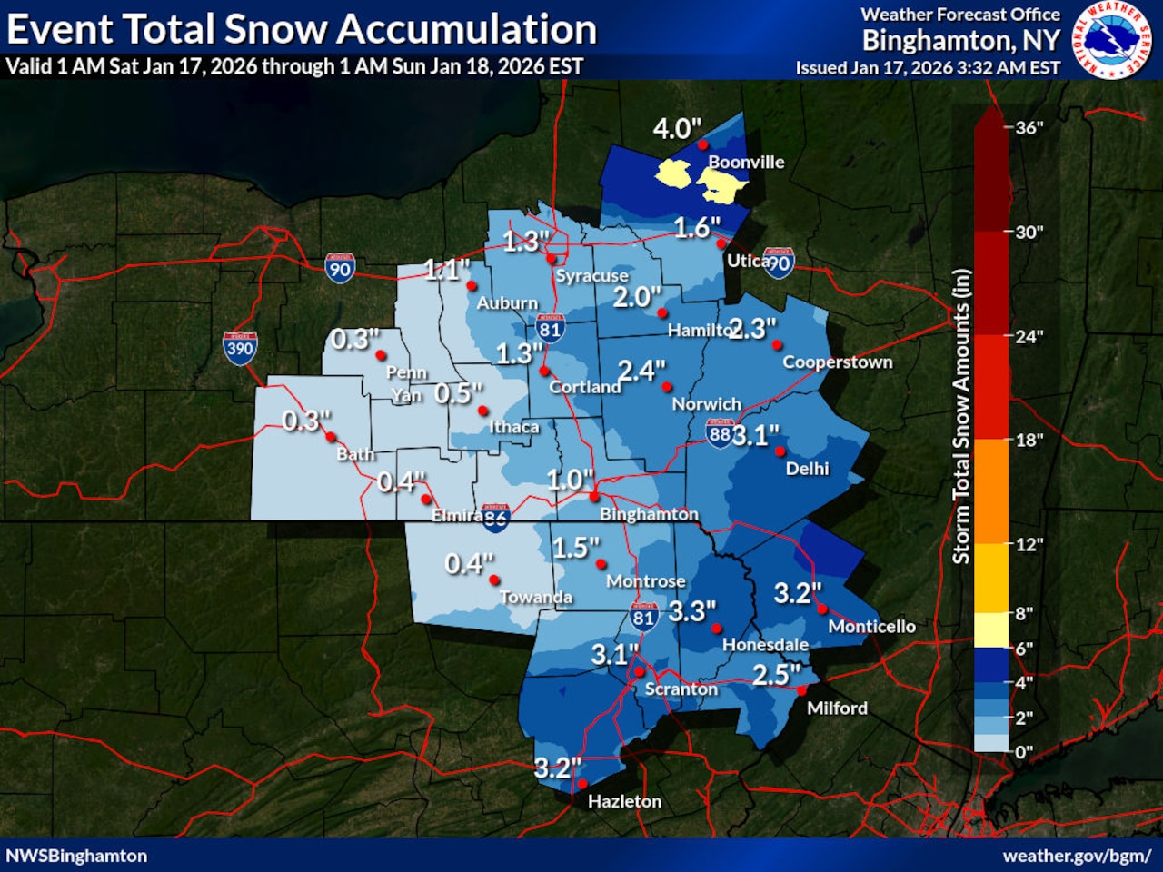 Crece la Probabilidad de Nieve en NY/NJ; Advertencias en Upstate